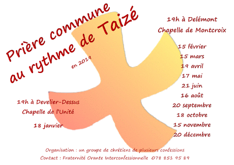 2019 dates priere commune taize