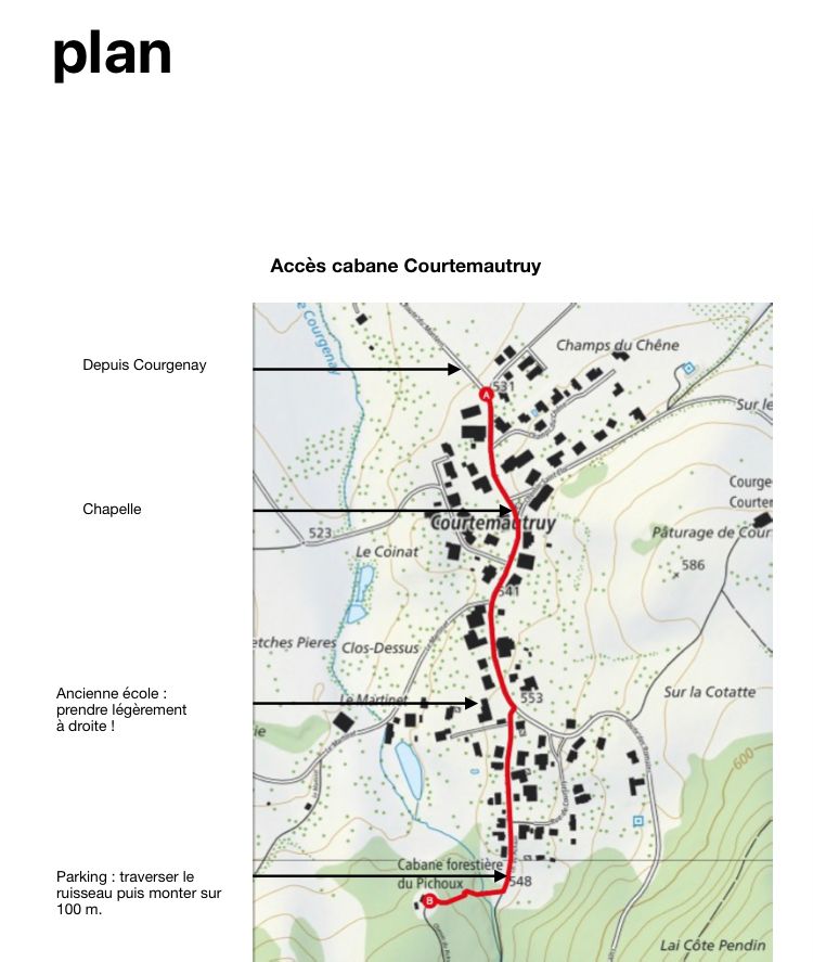 plan acces cabane